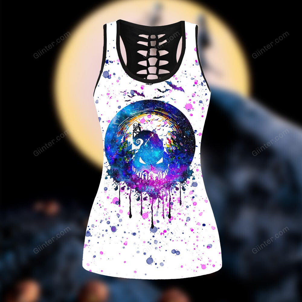 The NBC Painted Purple Color Women Tank Top & Legging GINNBC85378